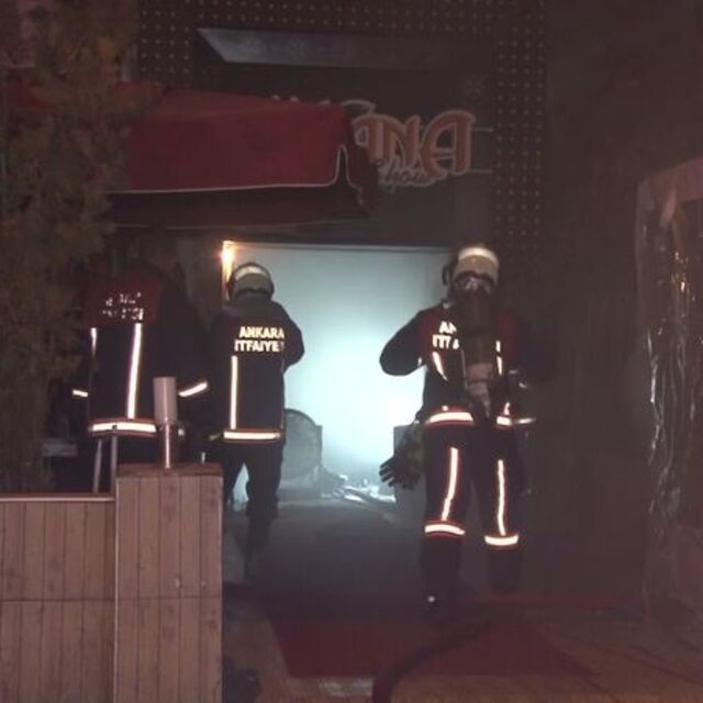 Ankara'da eğlence mekanında yangın