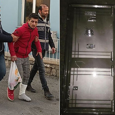 Çelik kasa tam 250 kiloydu! Bahtsız hırsız!