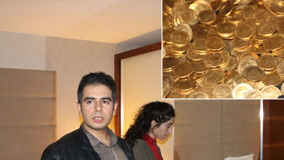 Otel odasında altınlar sahte çıktı