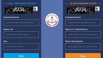 e okul giriş veli bilgilendirme sistemi!