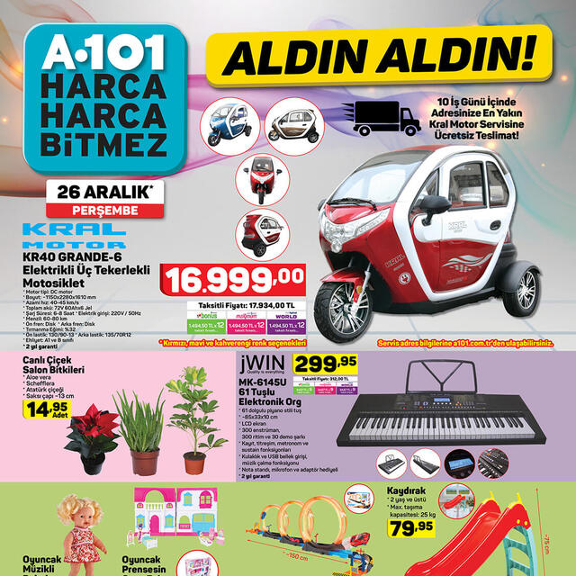 A101 26 Aralık Aktüel ürünler kataloğu 2019!