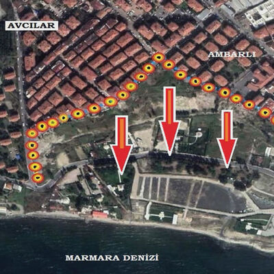 Ambarlı'daki kaymaya kazıklı önlem!