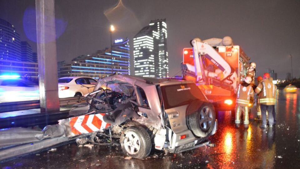 Cip bariyerlere ok gibi saplandı!