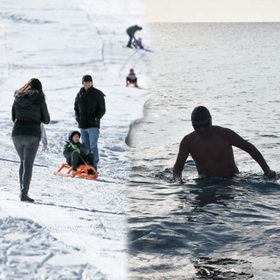Antalya'da kar ve deniz keyfi!