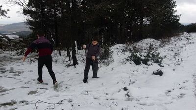 Aydos Ormanı beyaza büründü