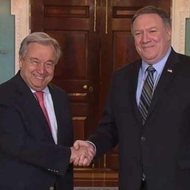 Pompeo ve Guterres'ten Irak görüşmesi