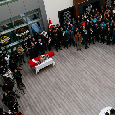 Çifte cinayetin kurbanlarına acı veda