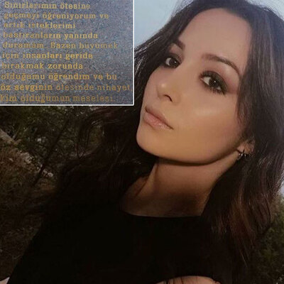 Ceren'in paylaşımlarından mezar taşı!