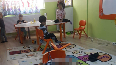 Çocukları anaokulunda sandalyeye iple bağlamışlar
