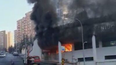 Başakşehir'de yangın! Okul tahliye edildi