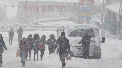 Van'da eğitime kar tatili