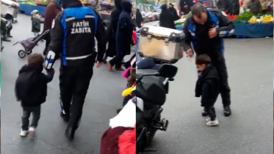 3 yaşındaki çocuk pazarda kaybolunca...