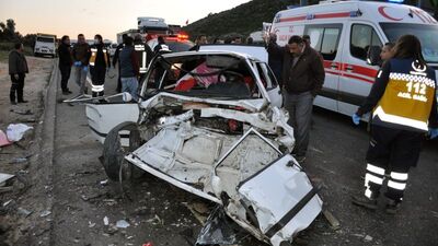 Milas-Bodrum karayolunda feci kaza!