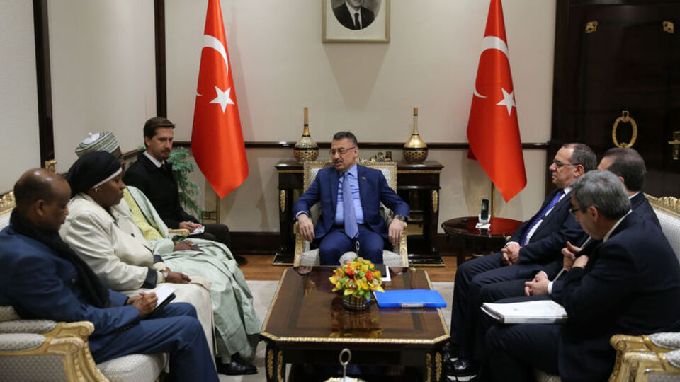 Cumhurbaşkanı Yardımcısı Oktay, Nijer Maden Bakanı Moussa'yı kabul etti