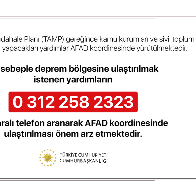 Cumhurbaşkanlığı'ndan duyuru: Bu numarayı arayın