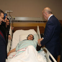 Cumhurbaşkanı yaralıları ziyaret etti