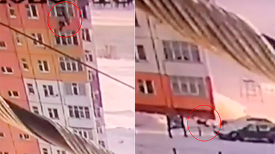 8. kattan düştü yürüyerek uzaklaştı!