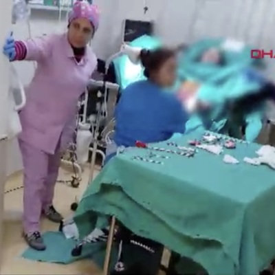 Büyük korku! Depreme doğumda denk geldiler!