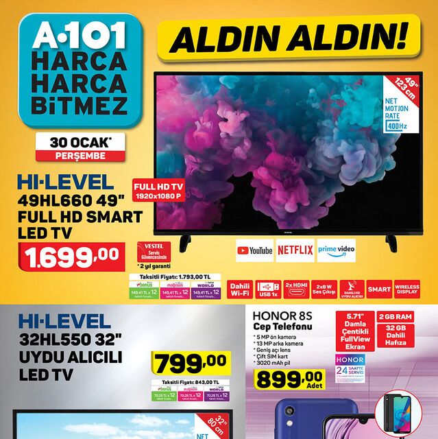 A101 30 Ocak Aktüel ürünler kataloğu 2020!
