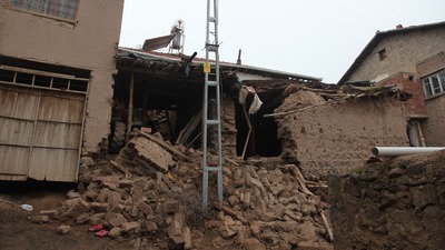 O mahallede bütün evler boşaltıldı