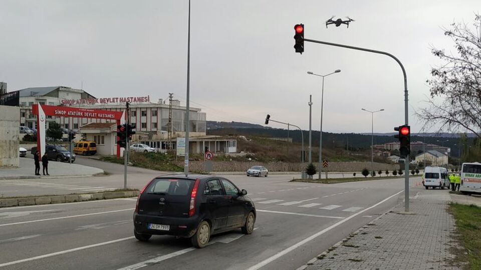 Sinop'ta bir tane olan ışığı bir yılda 22 sürücü ihlal etti