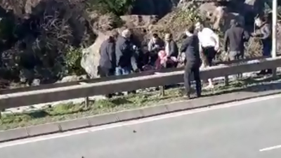 Ordu'da heyelan! Yaşlı çift böyle kurtarıldı