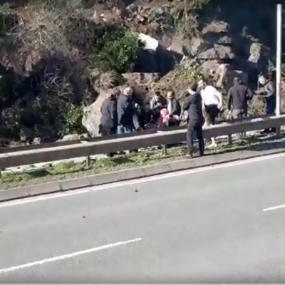 Ordu'da heyelan! Yaşlı çift böyle kurtarıldı