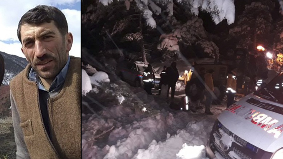 Su arızası için gitti, çığda can verdi