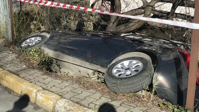 Eyüpsultan'da şaşkına çeviren kaza!