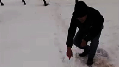 Karda bıraktığı izler yakalattı!