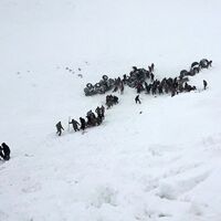 Çığ felaketinden kareler