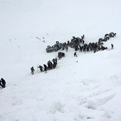 Çığ felaketinden kareler