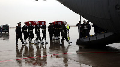 İdlib şehitleri memleketlerine uğurlandı