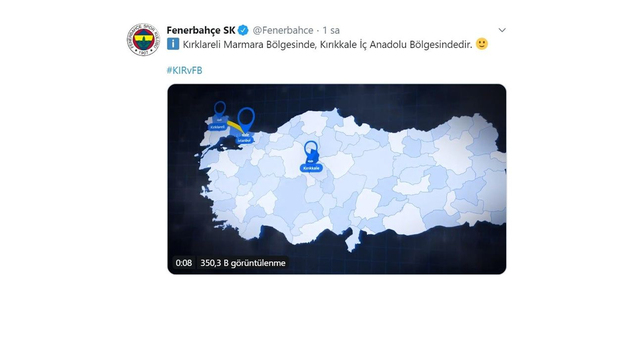 Fenerbahçe'den coğrafya dersi