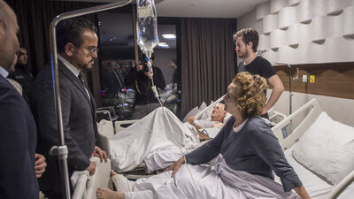 Ali Sabancı yaralıları ziyaret etti