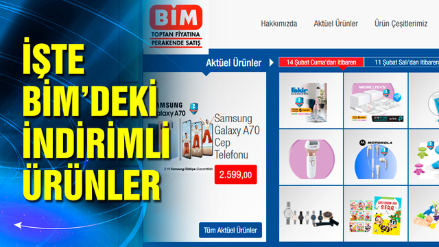 BİM'de indirime girecek ürünler
