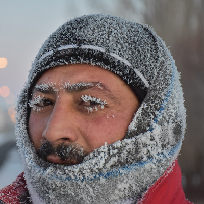 Kirpik donduran soğuk!