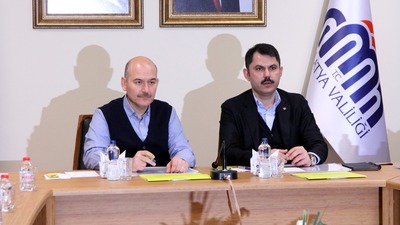 Soylu ve Kurum'un deprem toplantısı