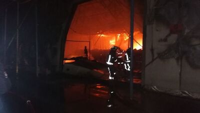 Ankara'da fabrika yangını