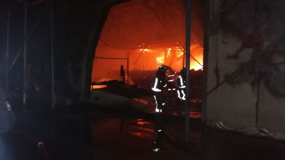 Ankara'da fabrika yangını