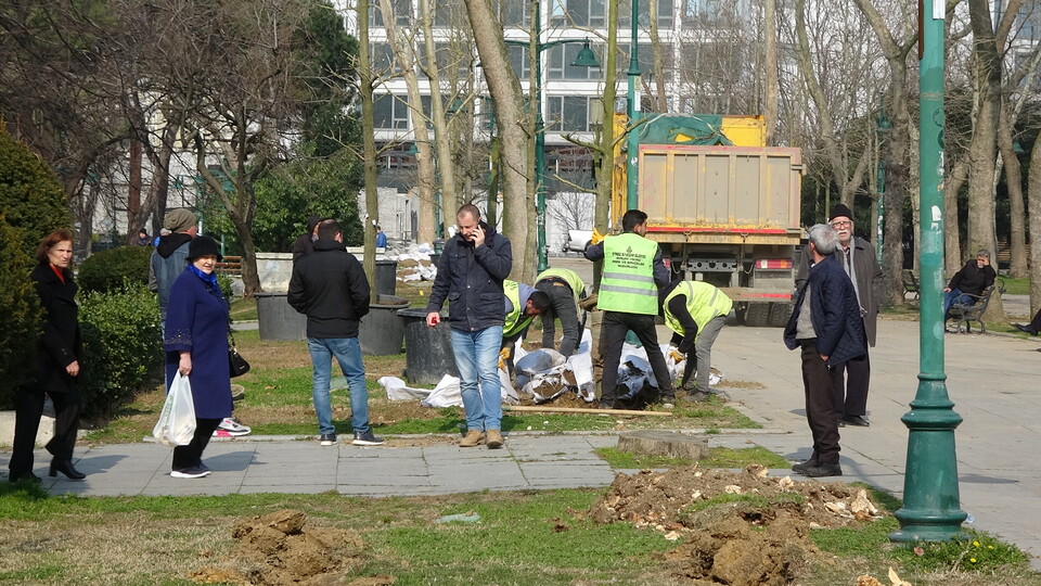 Gezi Parkı'na 150 yeni ağaç dikildi