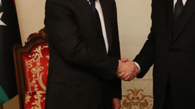 Cumhurbaşkanı Erdoğan, Serraj'ı kabul etti