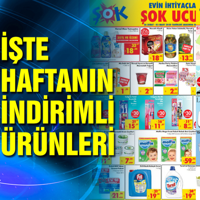 İşte ŞOK'taki indirimli ürünler