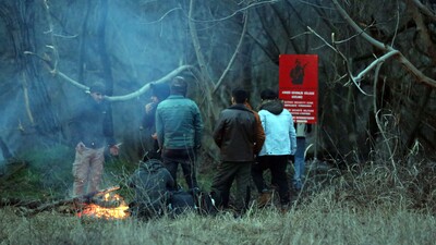 Meriç Nehri'nin ortasındaki adacıkta mahsur kaldılar!