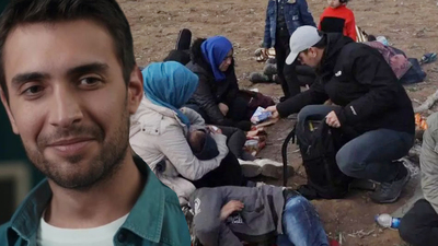 Göçmenlere yardım dağıttı