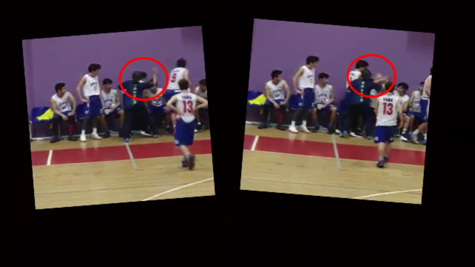 Basketbol maçında antrenör dehşeti!