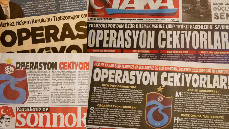 Trabzon'da 'operasyon' manşetleri