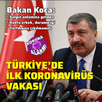 Türkiye'de ilk koronavirüs vakası