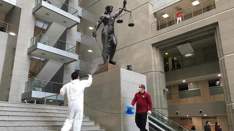 İstanbul Adliyesi'nde virüs temizliği