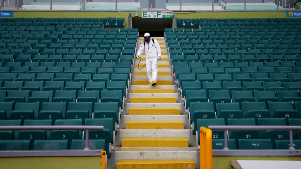Konya Stadyumu dezenfekte edildi